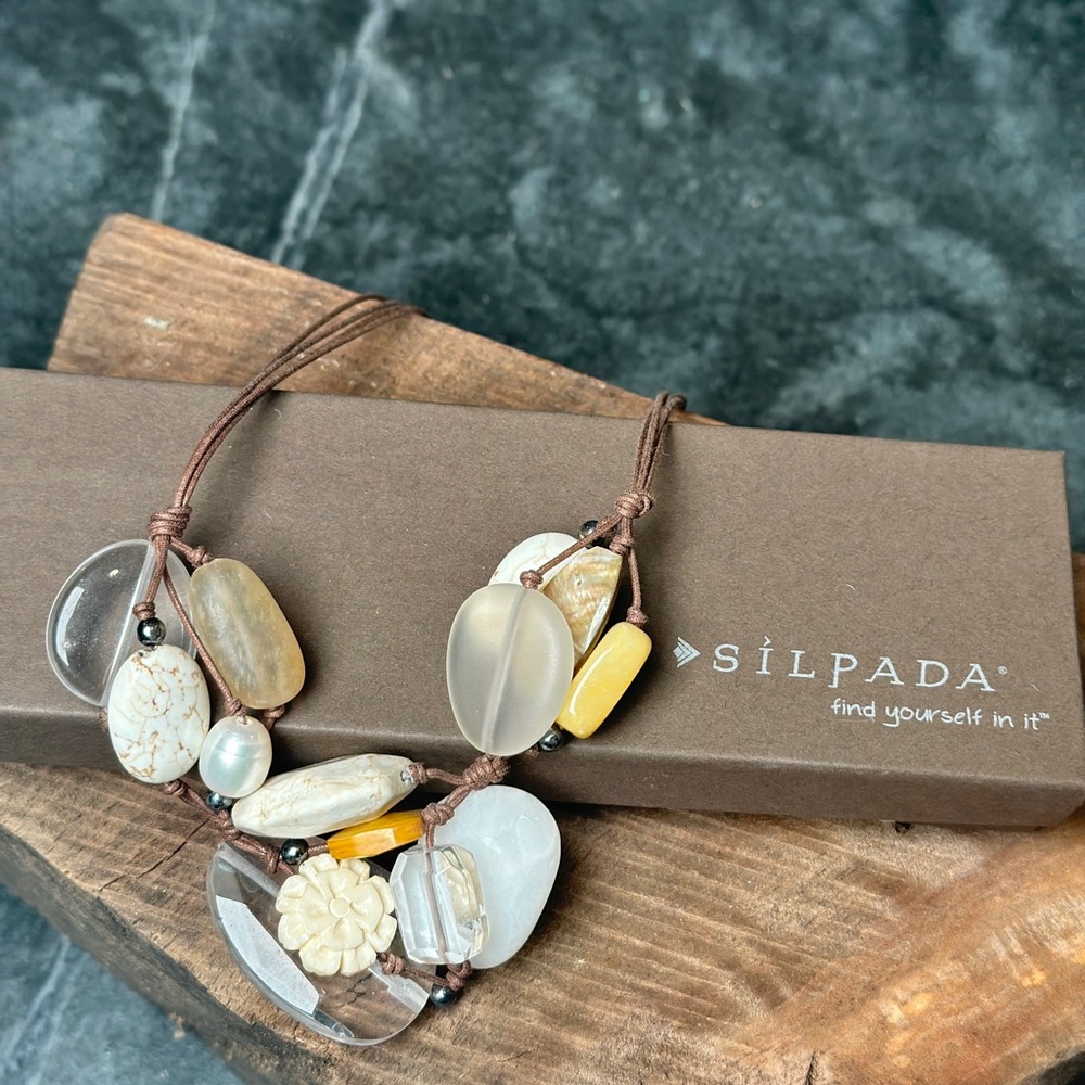 Retired ✨ Silpada Designs Chunky Stone & .925 Sterling Silver Necklace